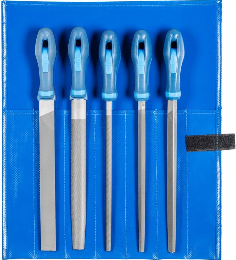 PFERD 542WR250H2 Type Cut 2 Machinist's File Set, Multi-Colour, 250 mm, Set of 5 Pieces - Image 1